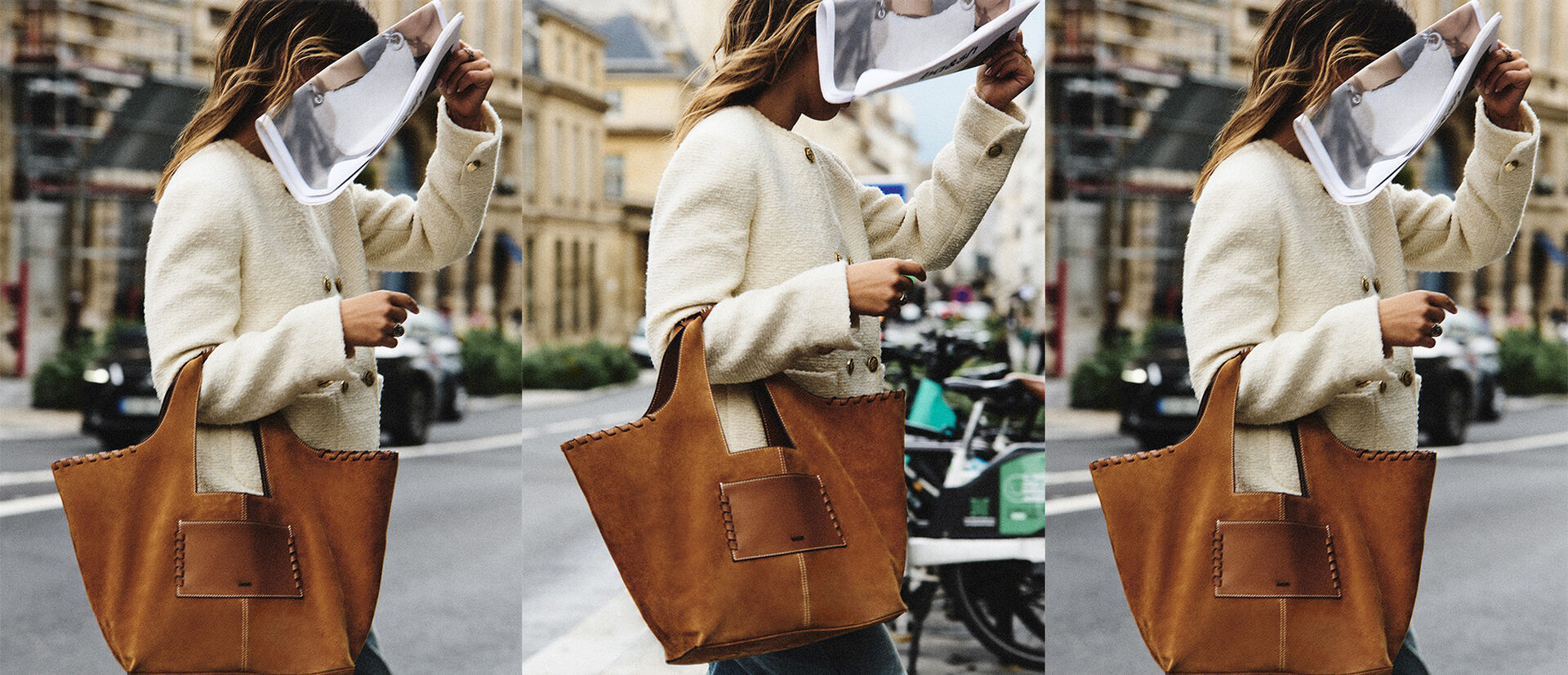 Woman holding a ba&sh bag