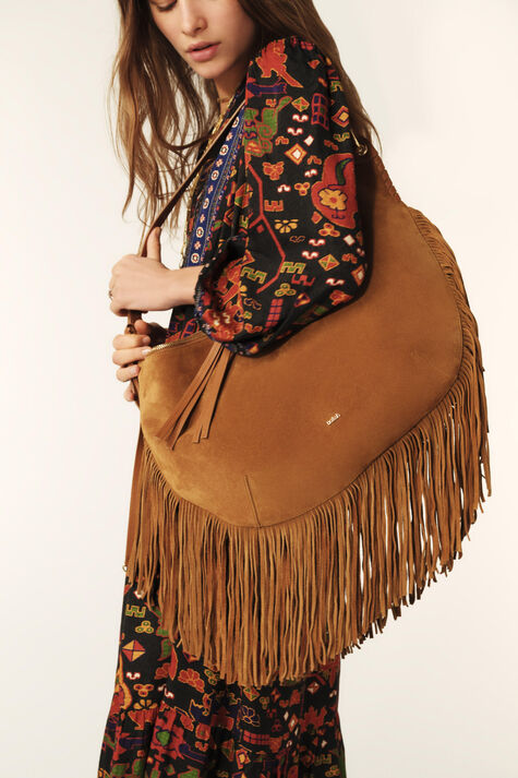 BAG XL FRINGES SUEDE SWING