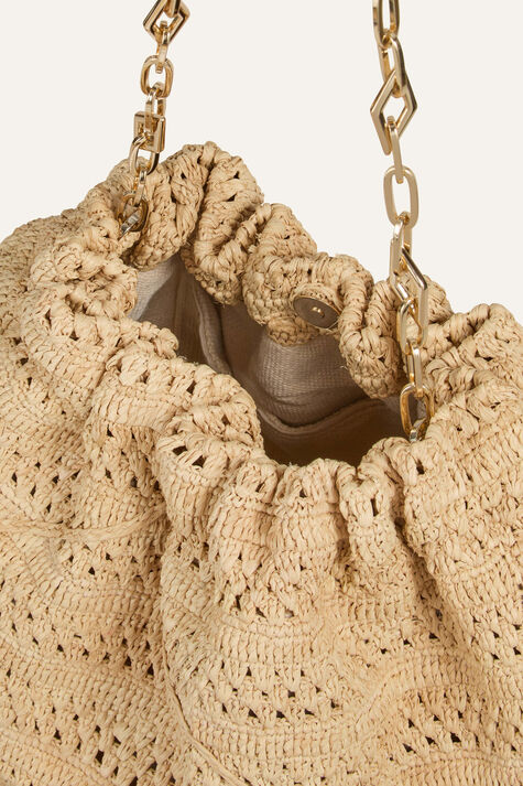 BAG M RAFFIA JUNE TOTE