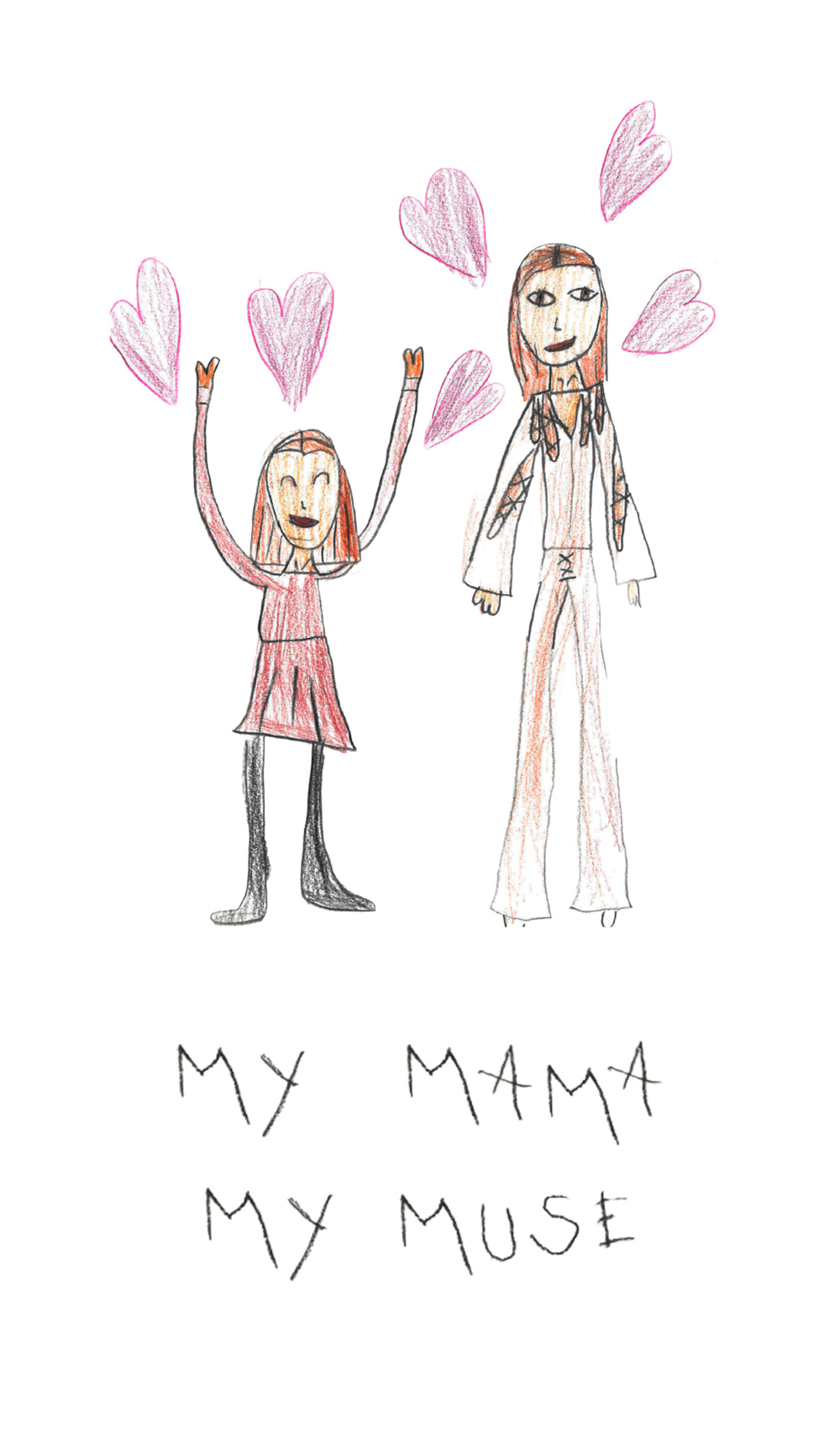 My mama my muse with featuring a drawing of a mother and her child