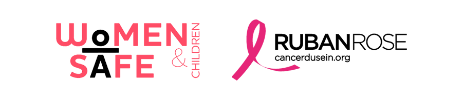 Women Saf & children logo. Ruban Rose logo